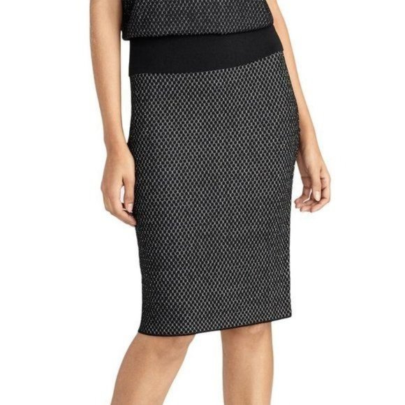 RACHEL Rachel Roy Dresses & Skirts - NWT Rachel Roy Womens Black Ivory Knit Pull On Pencil Skirt Size S